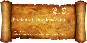 Markoczi Dezdemóna névjegykártya